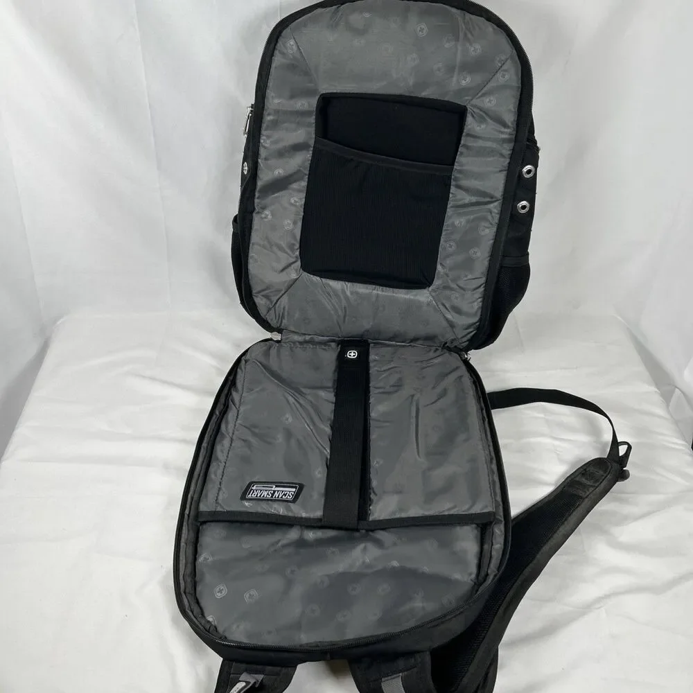 SwissGear 1900 ScanSmart TSA Laptop Backpack Black Custom Patch 4-H Auctioneer